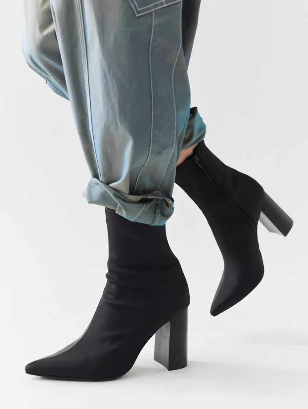 Jeffrey Campbell Siren Black Stretch Boots Size 8.5